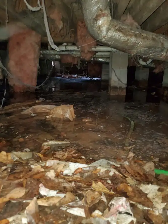 Crawl space flood assessment for Commercial Water Damage Restoration in Fort Meade
